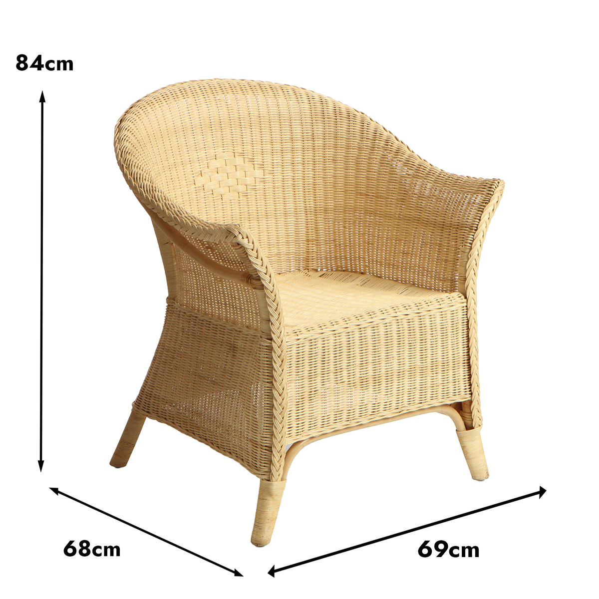 King Size Wicker Loom Chair