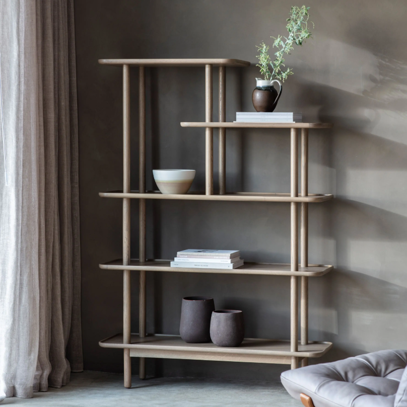 Kingham Open Display Unit Bookshelves Grey
