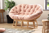 Papasan Sofa Boucle Powder Pink