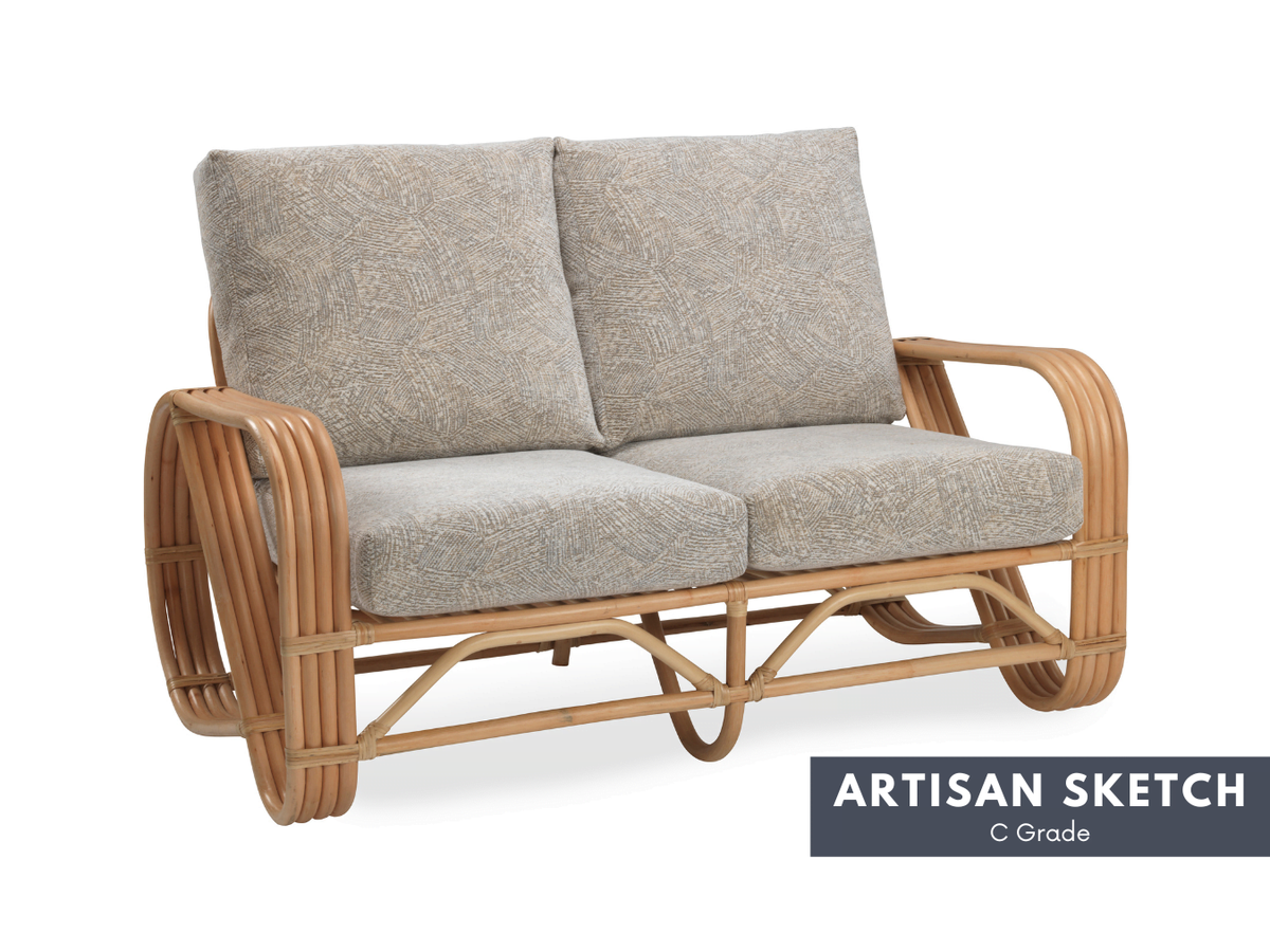 natural pretzel 2 seater sofa