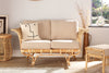 Beijing 2 Seater Rattan Sofa in Latte