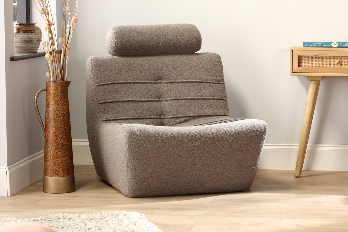 Shadow Grey UK Boucle Lounge Chair