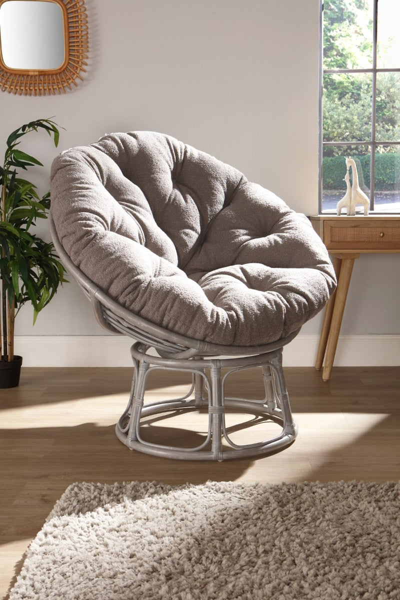 papasan grey chair in slate