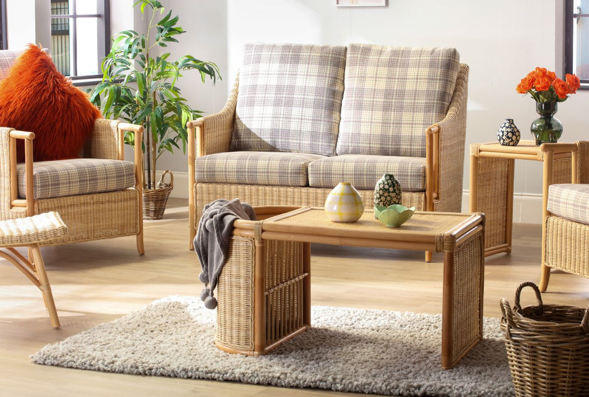 Eden Natural Cane 2 Seater Suite