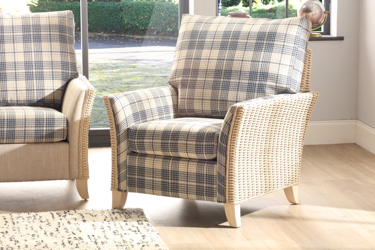 Arlington Gray Wicker Armchair - Modern & Eco-Friendly