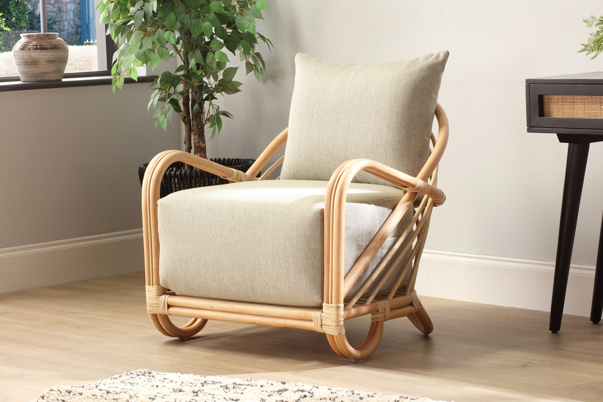 Arch Natural Chair in Roma Sage