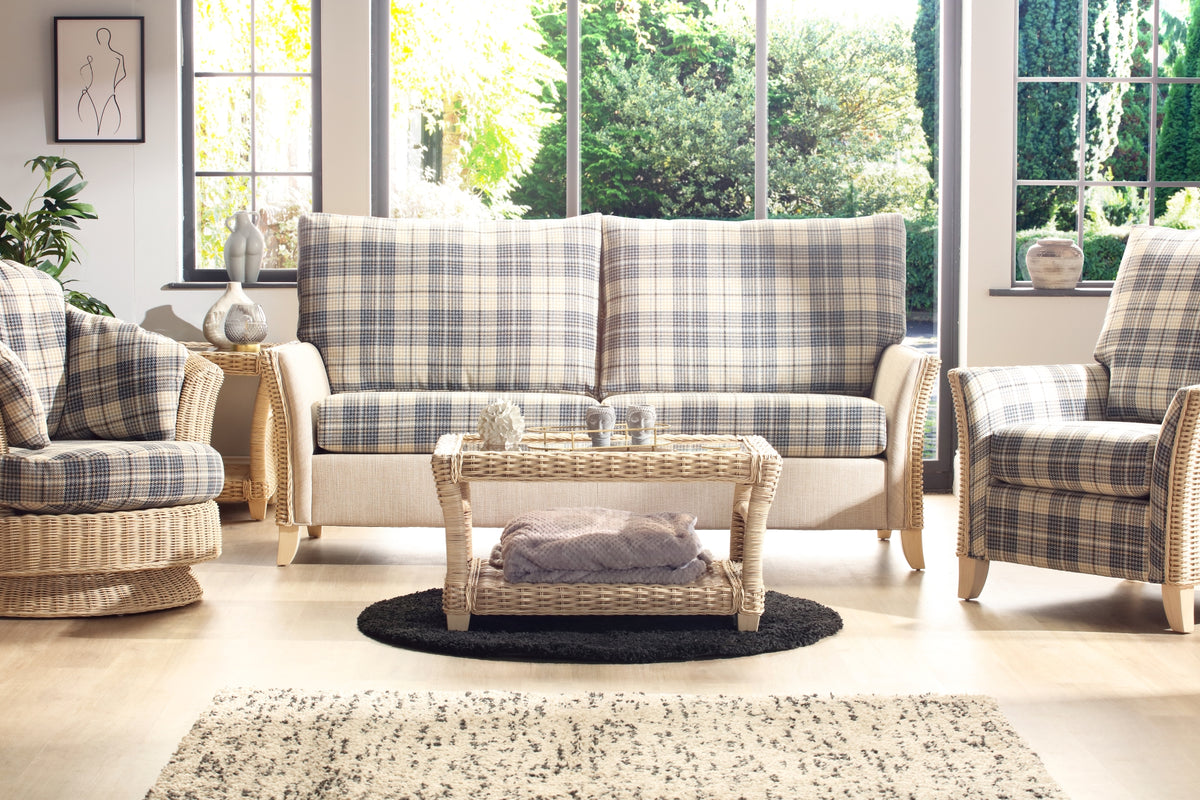 Arlington Wicker & Glass Coffee Table