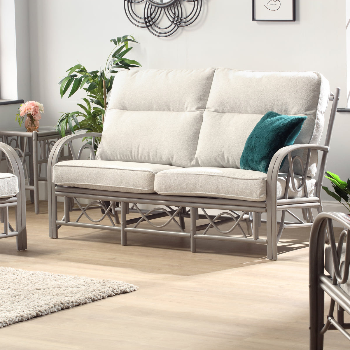 Bali Grey 3 Seater Suite