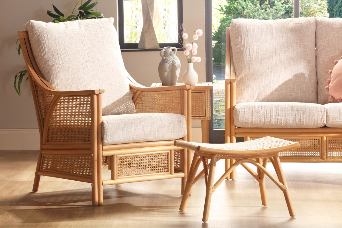 Chester Natural Cane 3 Seater Suite