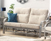 Madrid Grey Wash Cane 3 Seater Sofa