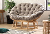 Shadow Grey Boucle Papasan Sofa