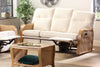 Paris Light Oak Reclining 3 Seater Sofa