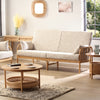 Aspen Light Oak 3 Seater Sofa
