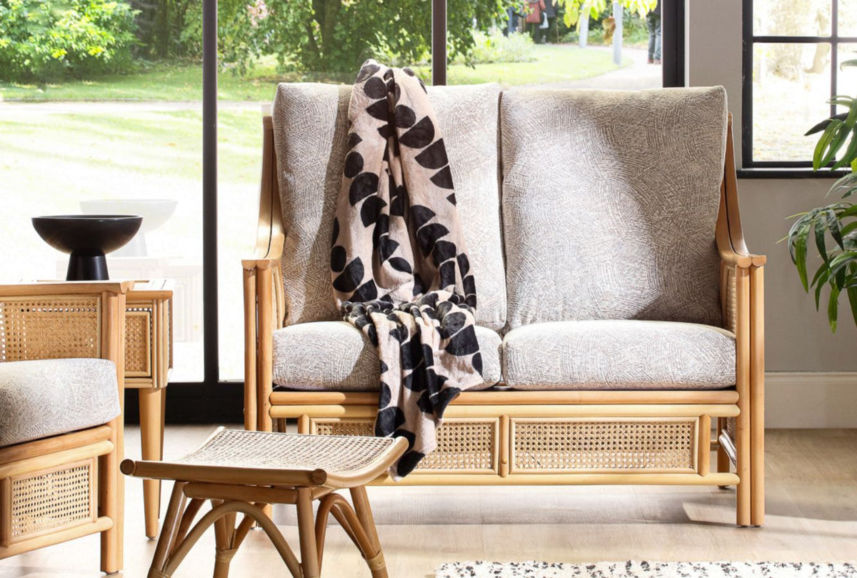 Chester Natural Cane Two-Seater Sofa