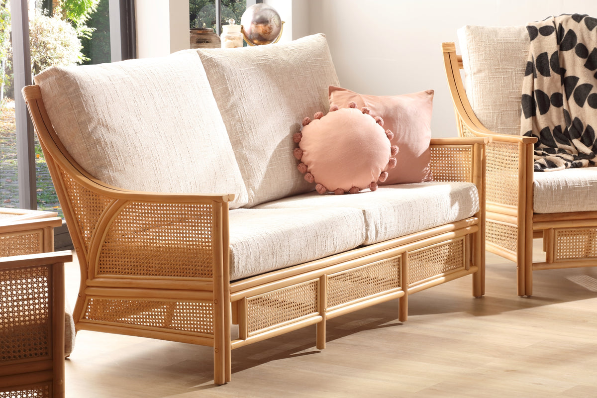 Chester Natural Cane 3 Seater Suite
