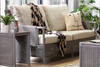 Eden Grey 3-Seater Cane Sofa