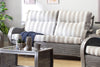 Desser Grey Rattan 3-Seater Sofa - Turin
