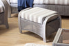 Turin Grey Wash Cane Footstool