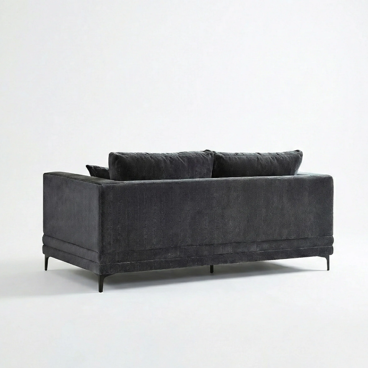 Linden 2-Seater Compact Sofa in Steel Velvet