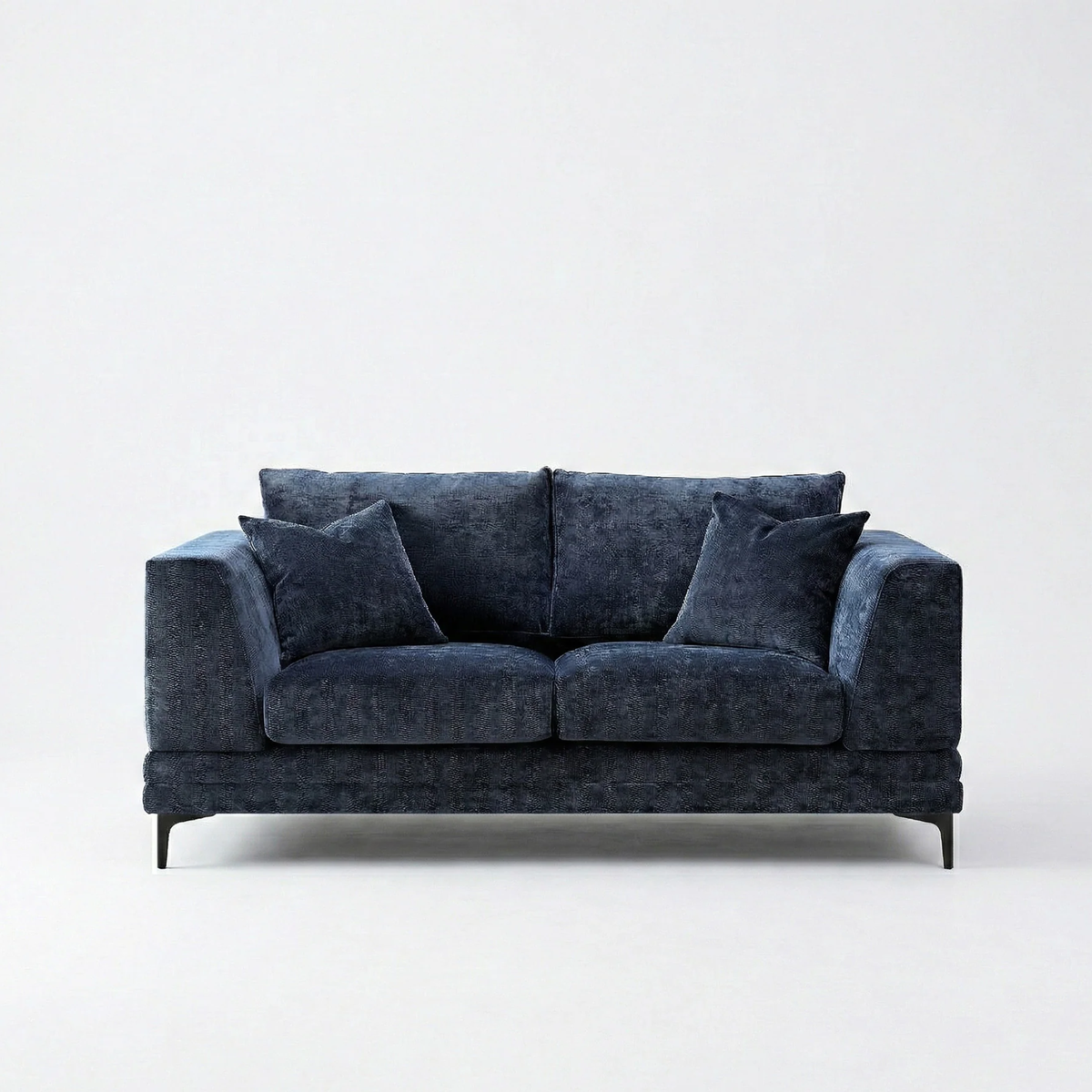 Linden 2-Seater Sofa in Aegean Blue Velvet