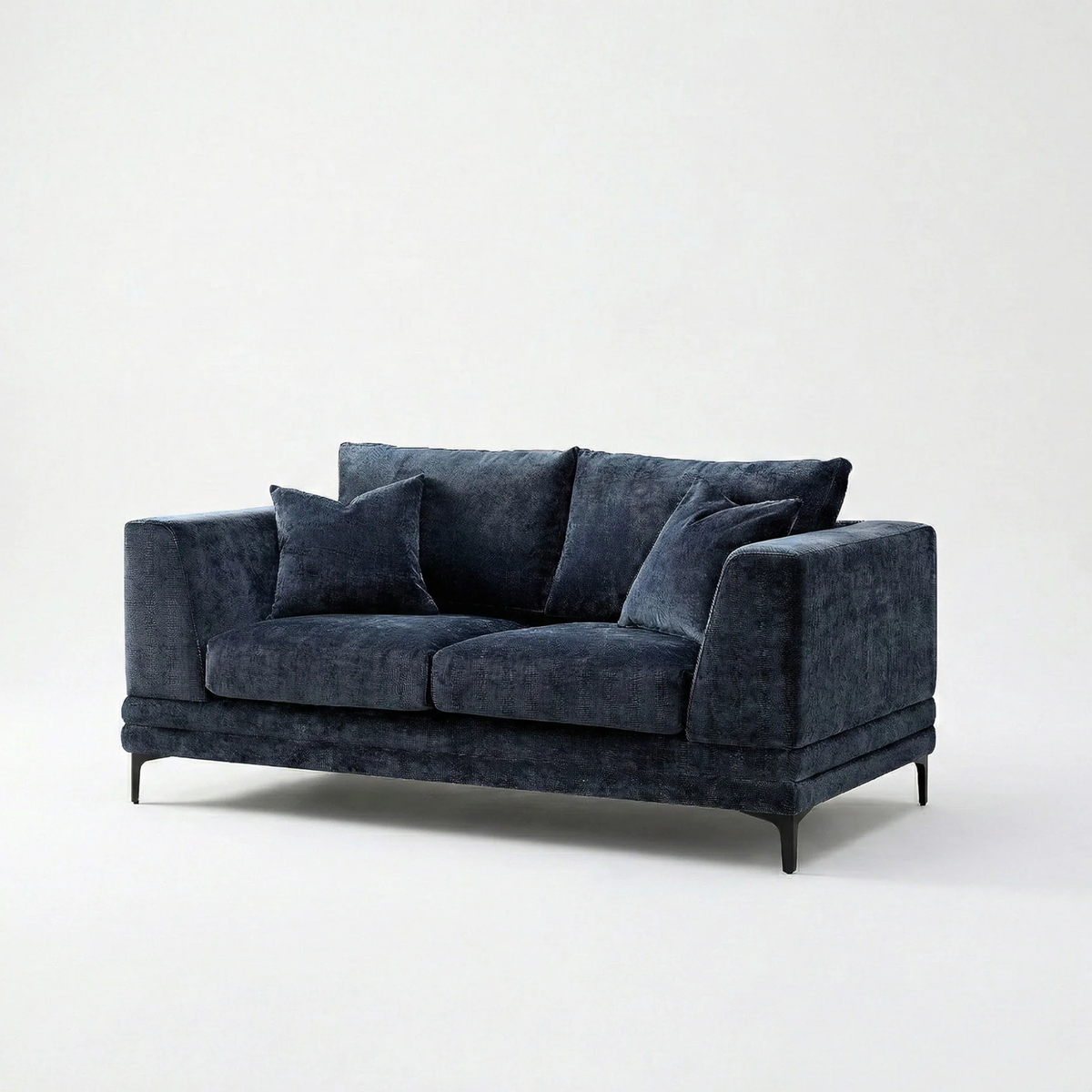 Linden 2-Seater Sofa in Aegean Blue Velvet