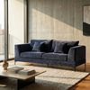 Linden 3-Seater Sofa in Aegean Blue Velvet