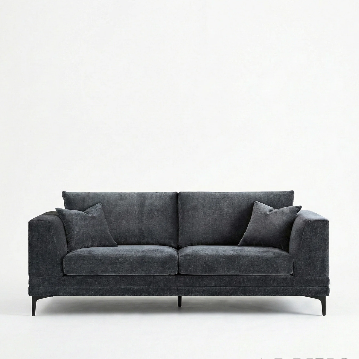 Linden 3-Seater Sofa in Steel Velvet