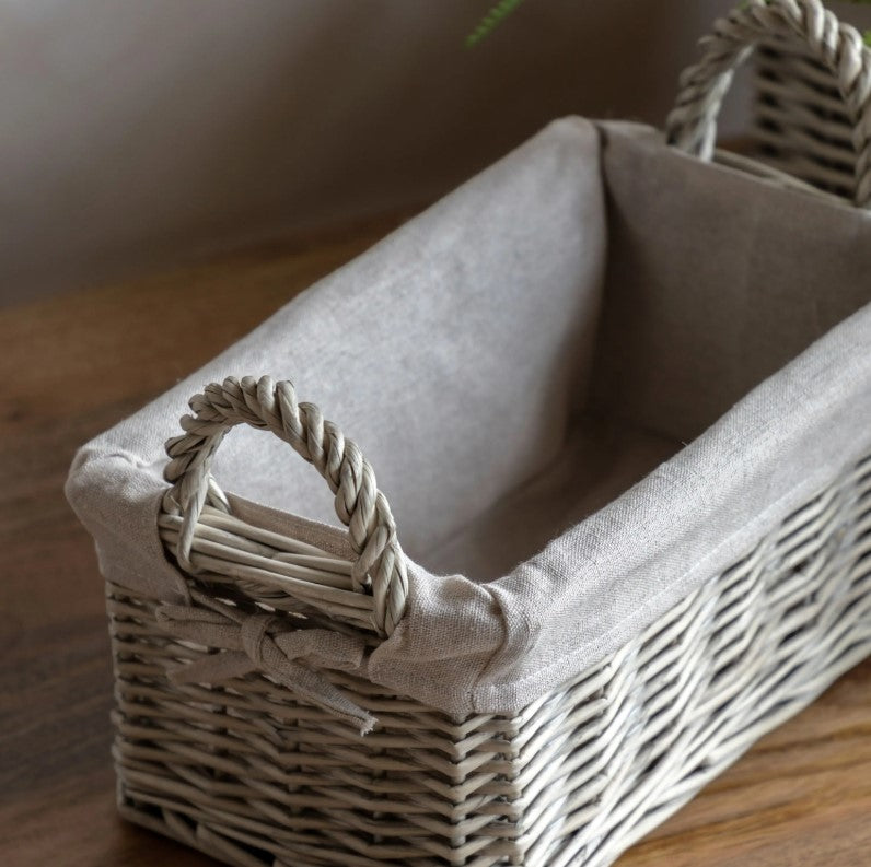 Desser Lined Baskets Natural Set of 2