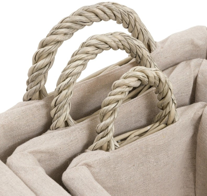 Desser Lined Baskets Natural Set of 2