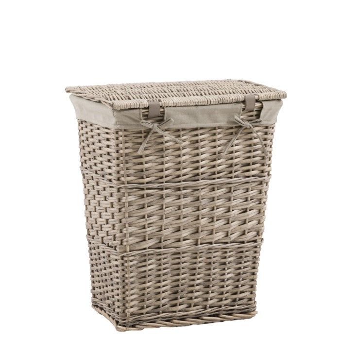 Desser Lined Grey Laundry Basket Set of 2