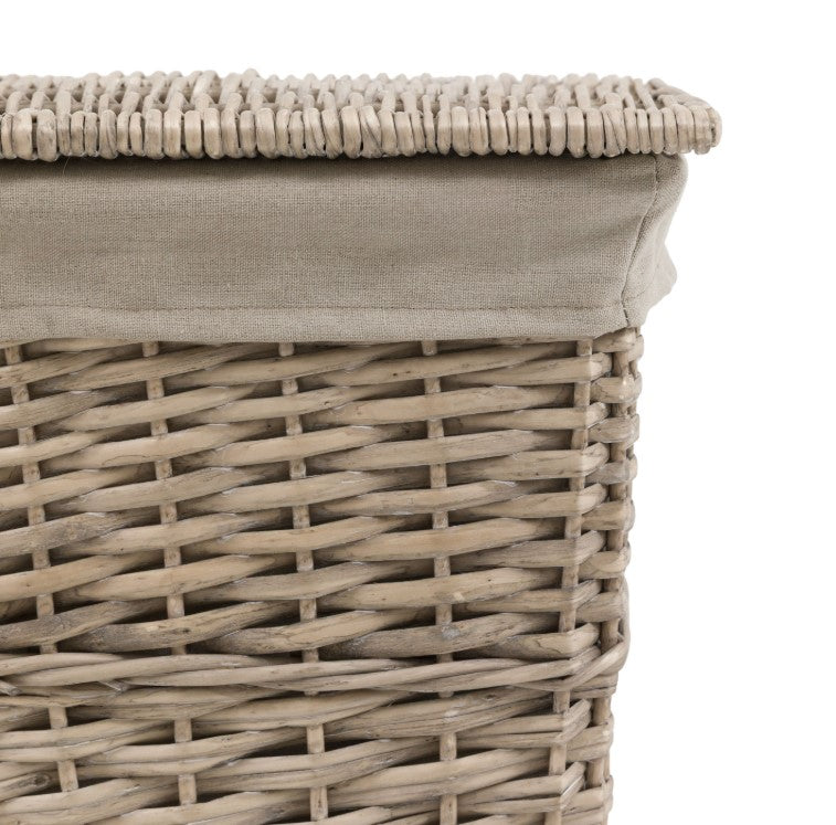 Desser Lined Grey Laundry Basket Set of 2
