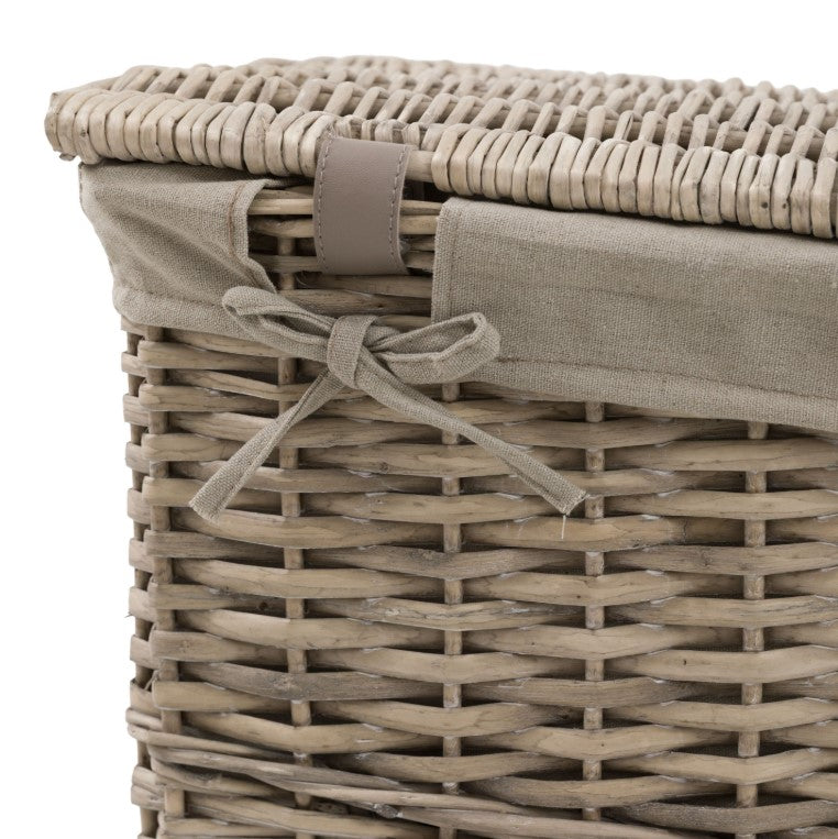 Desser Lined Grey Laundry Basket Set of 2