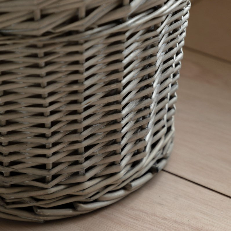 Desser Lined Natural Laundry Basket with Bow Set of 2