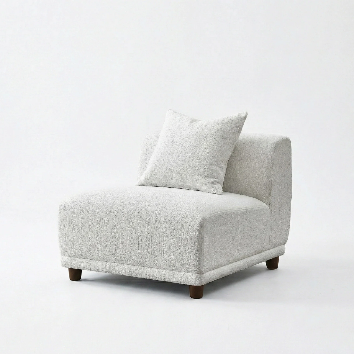 Liora 5-Piece Modular Corner Sofa in Polar Boucle