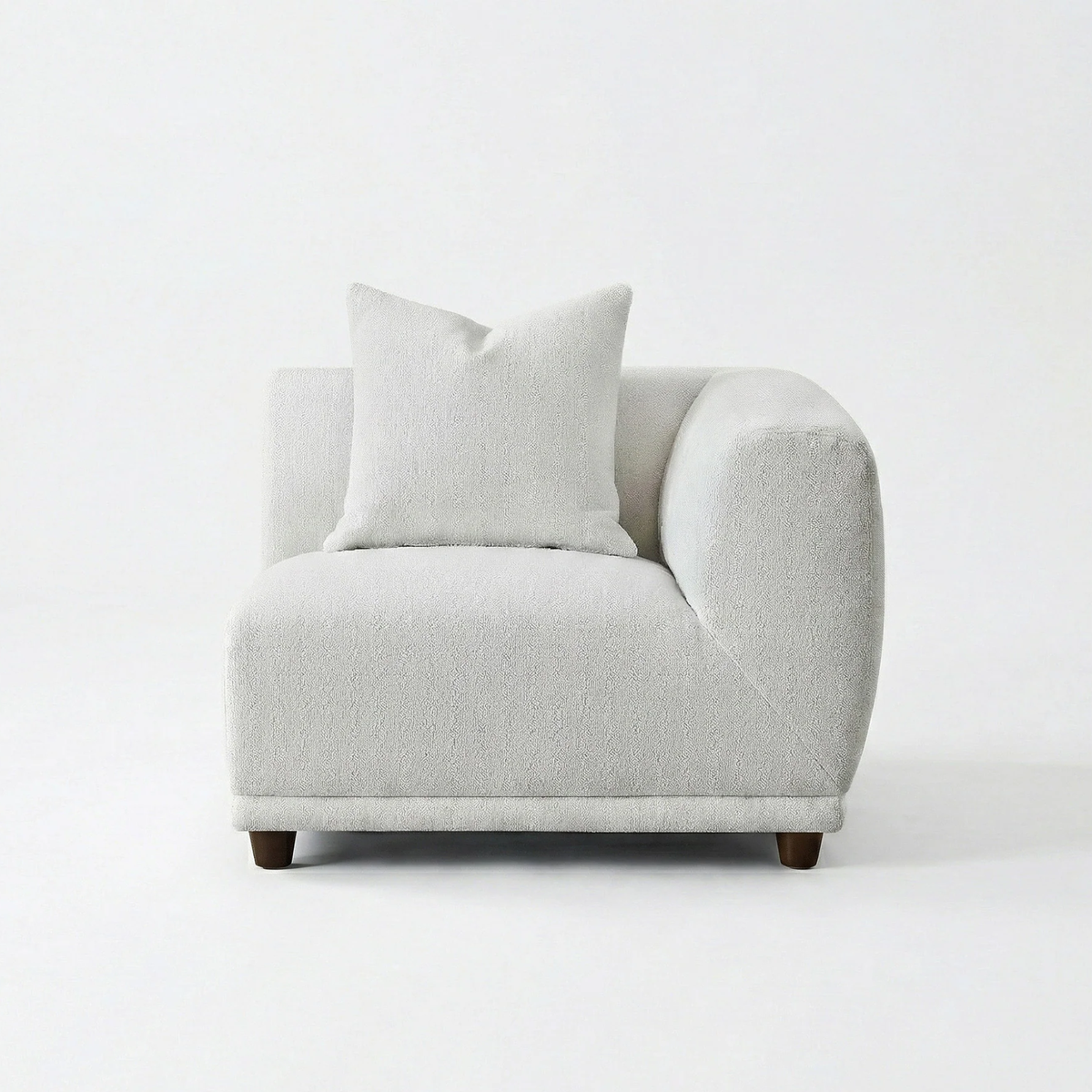 Liora 5-Piece Modular Corner Sofa in Polar Boucle