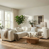 Liora 5-Piece Modular Corner Sofa in Polar Boucle