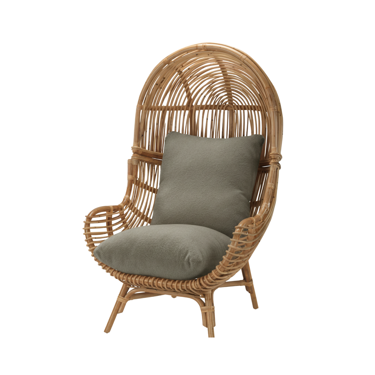 Loft Natural Rattan Chair in Sky Beige