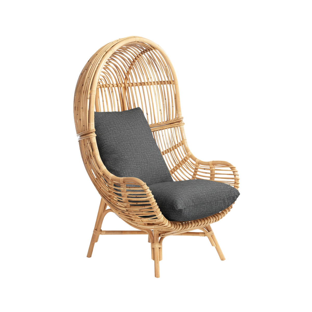 Loft Natural Rattan Chair in Slate