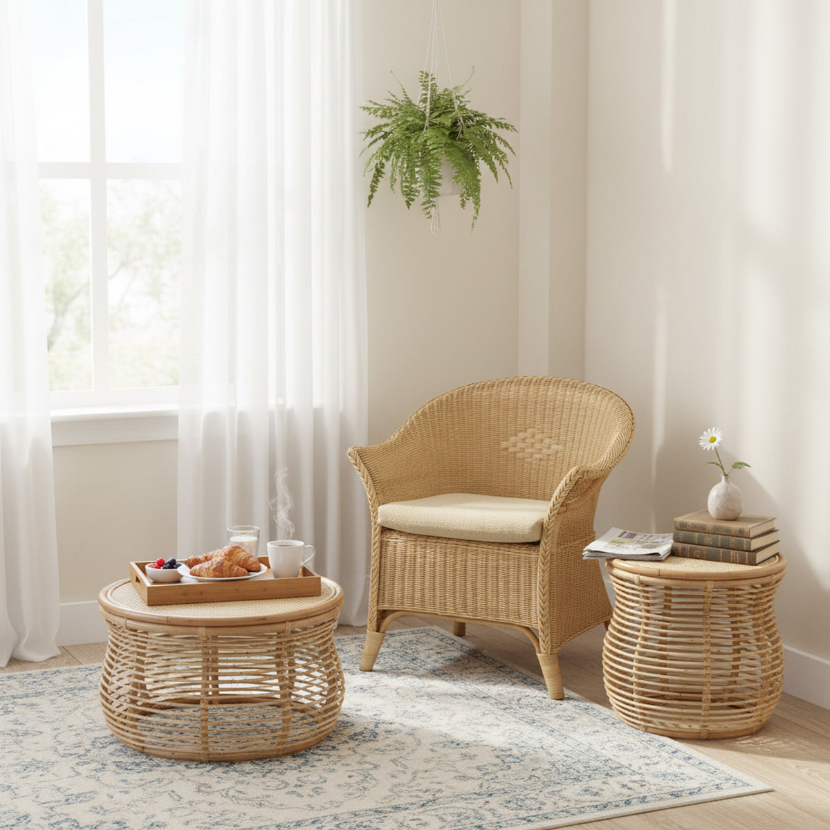 King Size Wicker Loom Chair Cloud Cushion