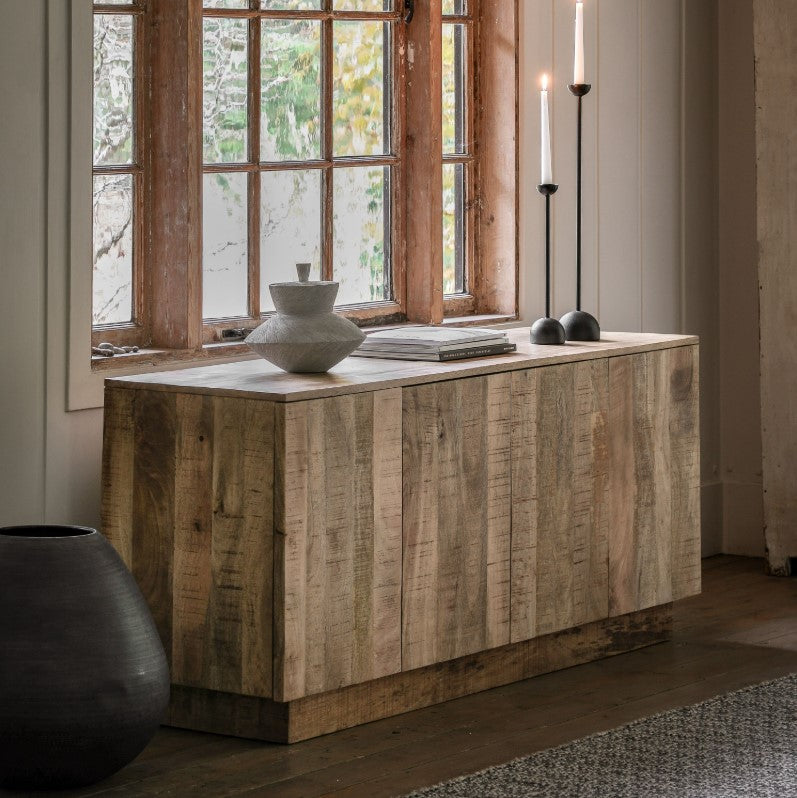 Lopa Mango Wood 4 Door Sideboard Cabinet