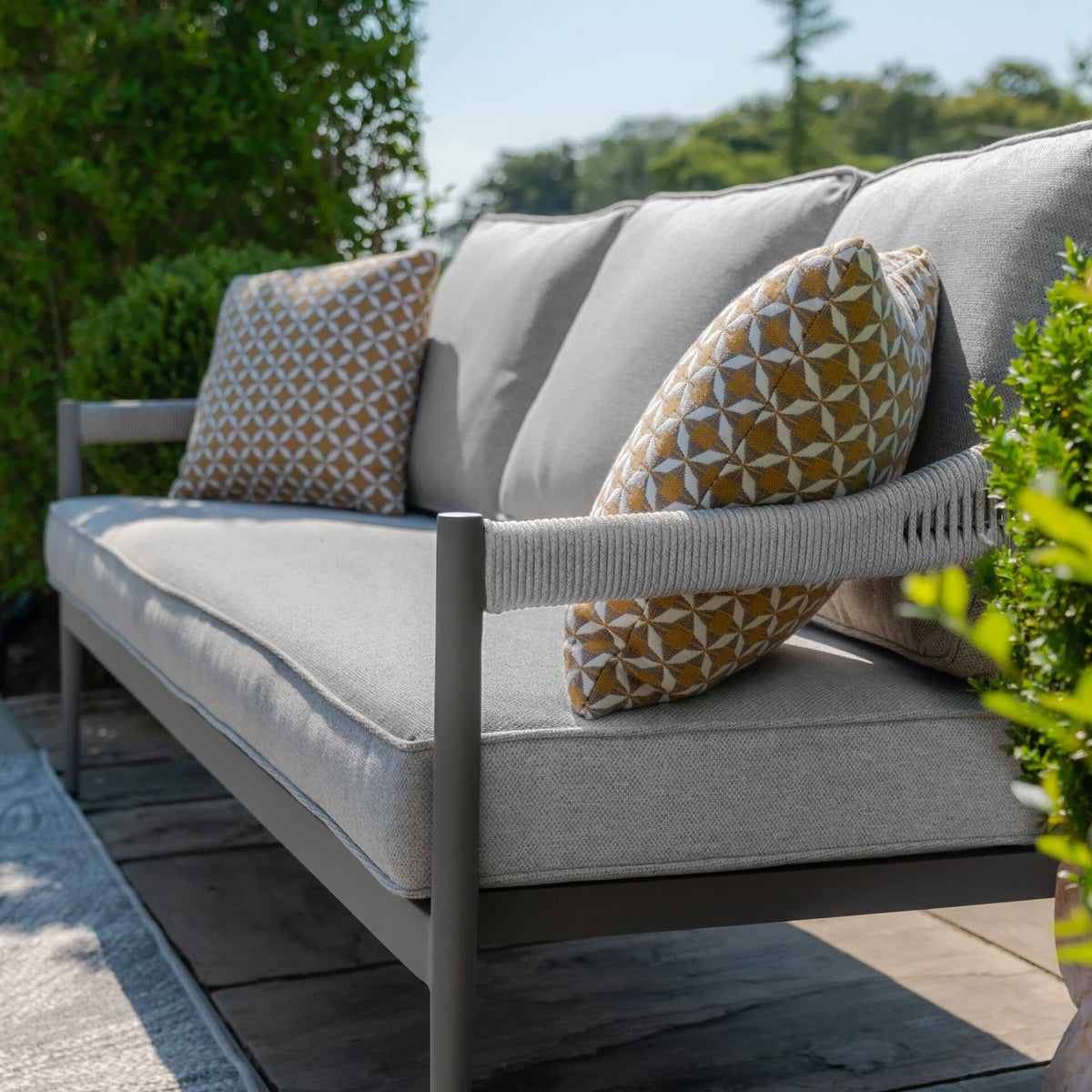 Loretto 3 Seat Sofa Set - Cool Linen