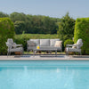 Loretto 3 Seat Sofa Set - Cool Linen