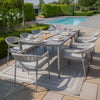 Loretto 8 Seat Rectangular Dining Set - Cool Linen