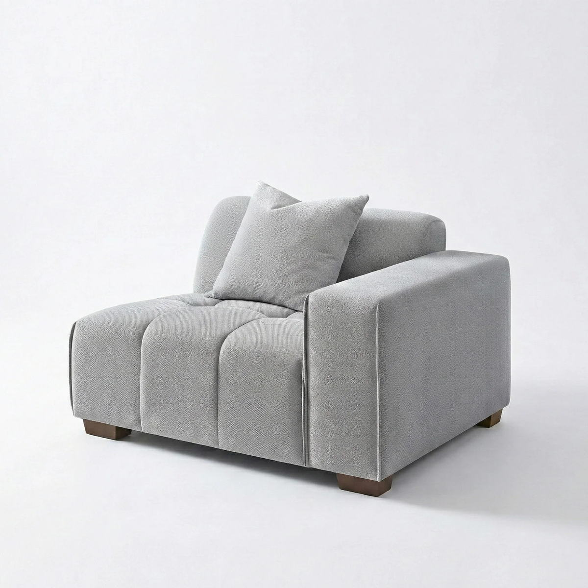 Lunaris Left Hand Corner Group in Cloudy Grey Boucle