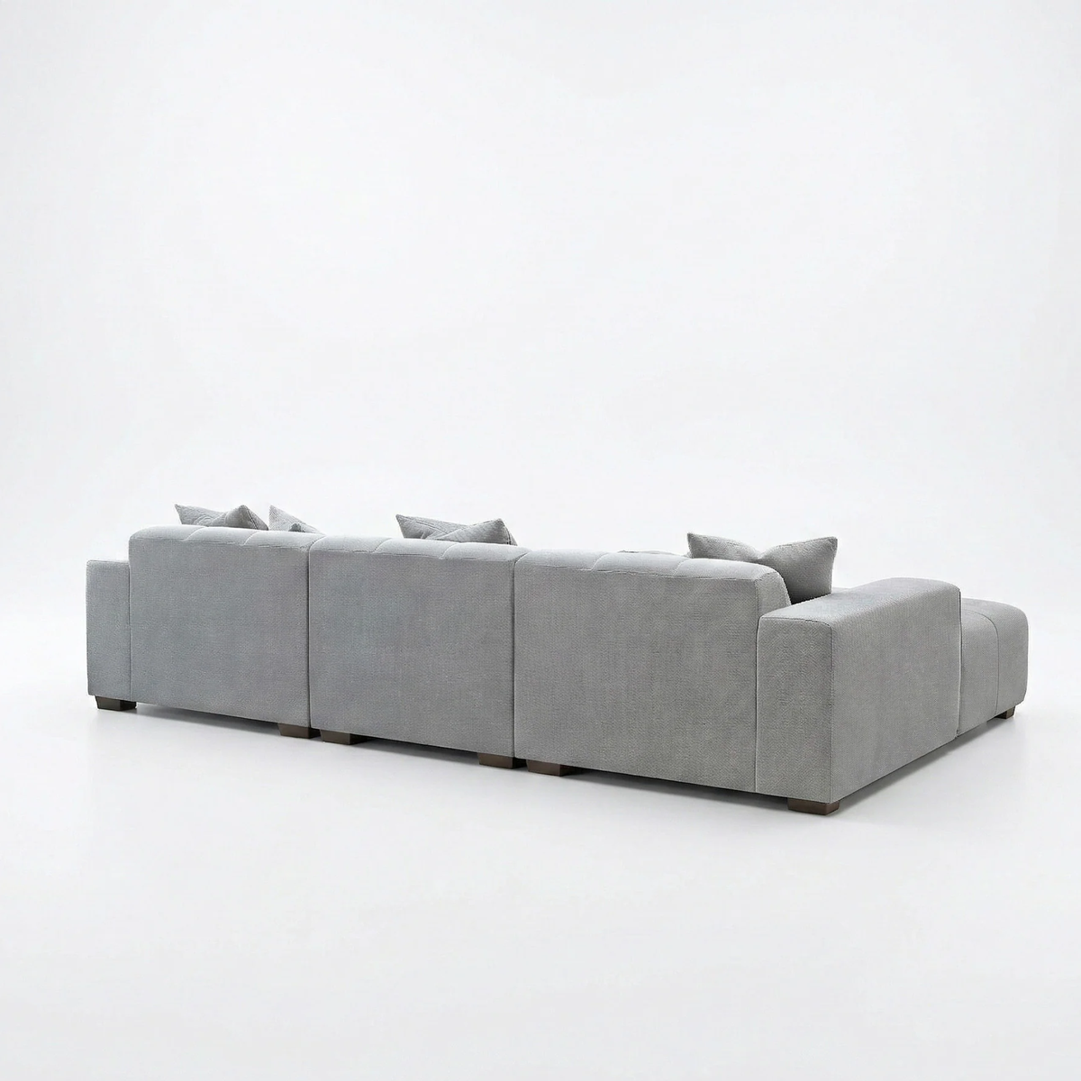 Lunaris Left Hand Corner Group in Cloudy Grey Boucle