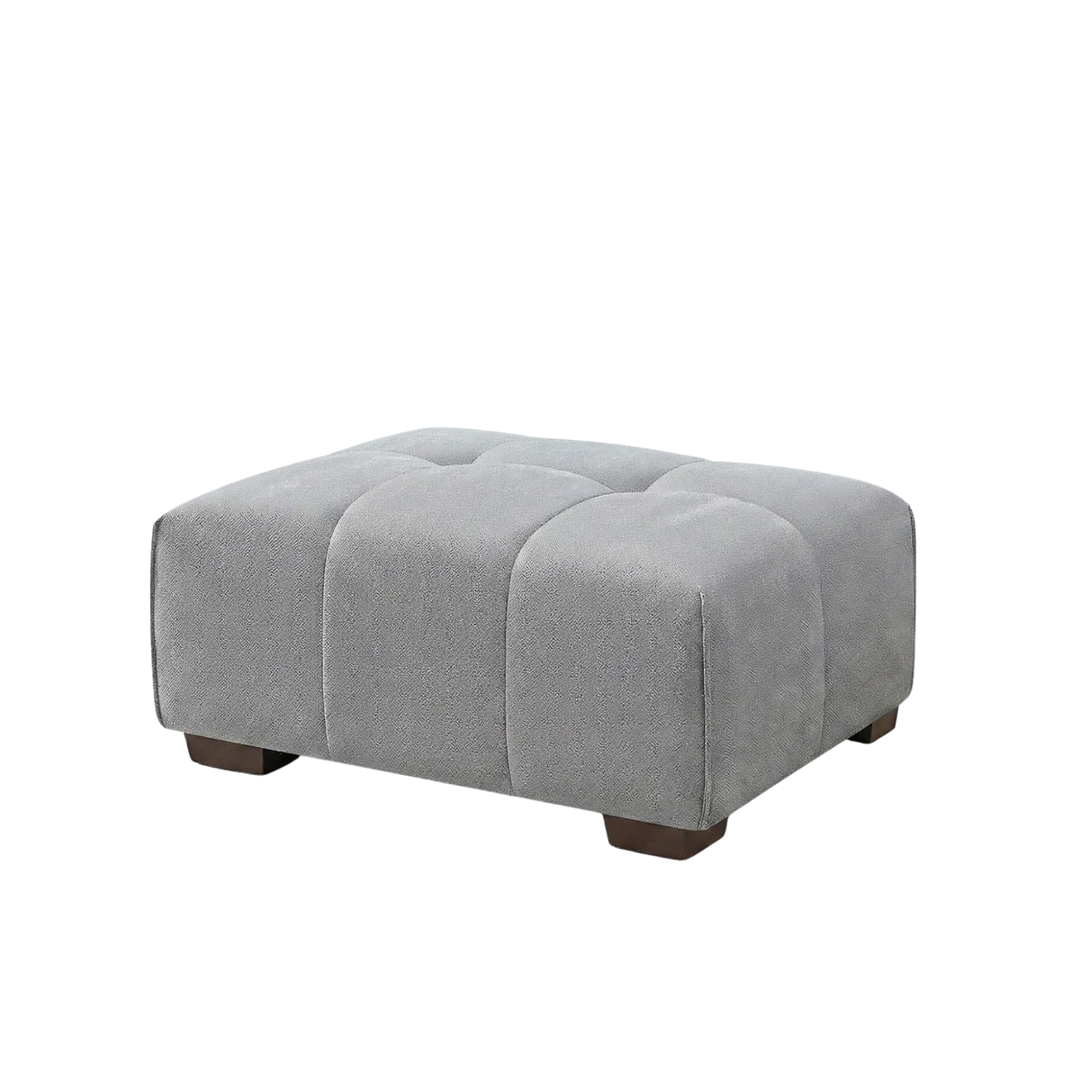 Lunaris Modular Footstool in Cloudy Grey Boucle
