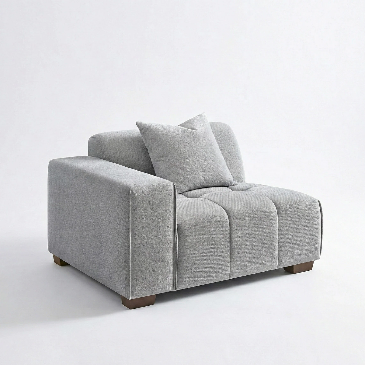 Lunaris Right Hand Corner Group in Cloudy Grey Boucle