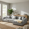 Lunaris Right Hand Corner Group in Cloudy Grey Boucle