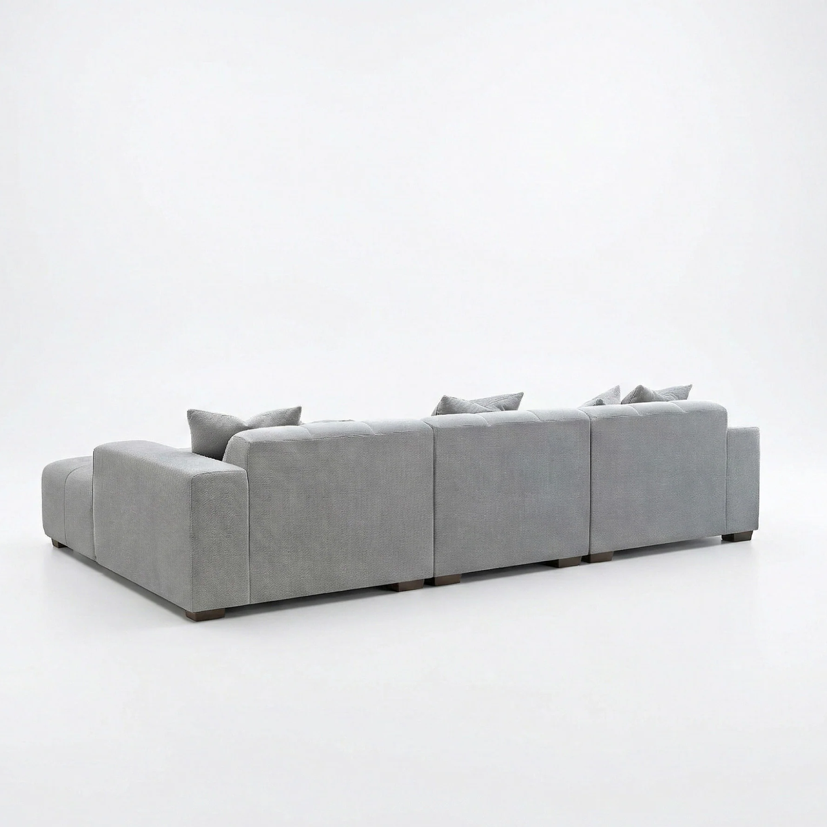 Lunaris Right Hand Corner Group in Cloudy Grey Boucle