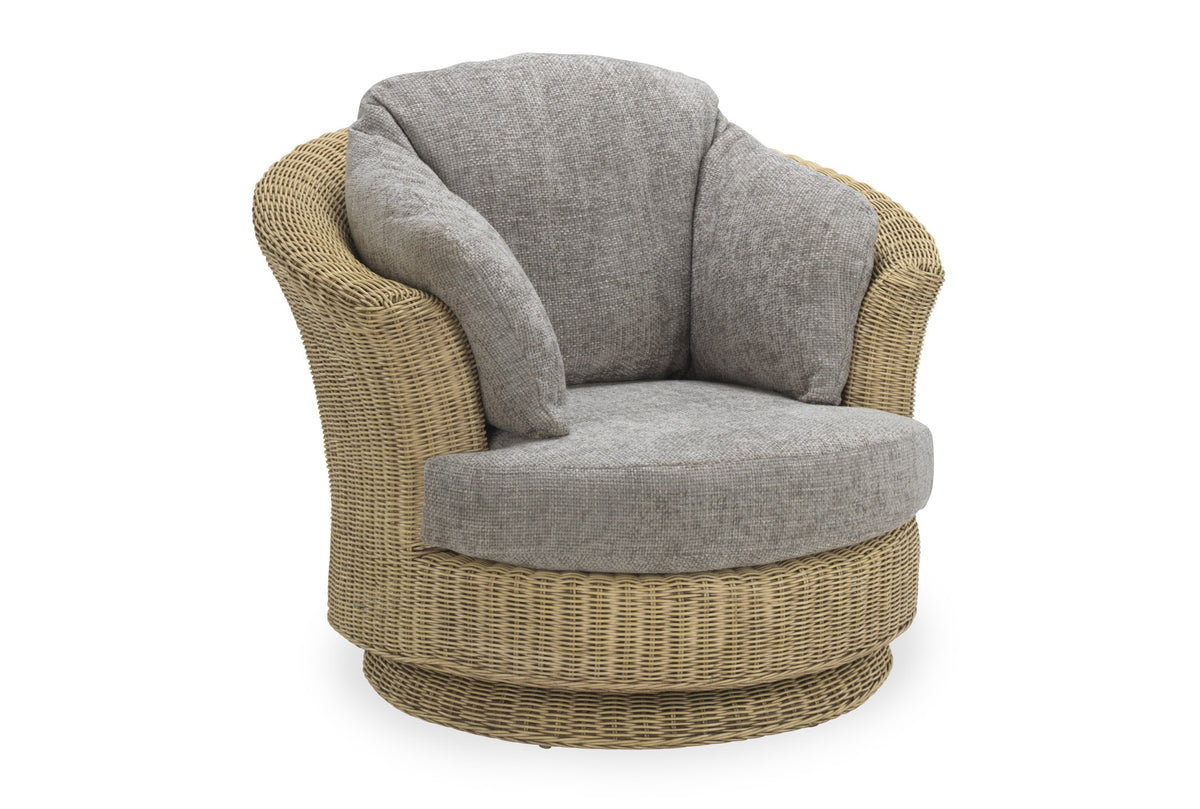 lyon swivel rattan chair jubilee grey